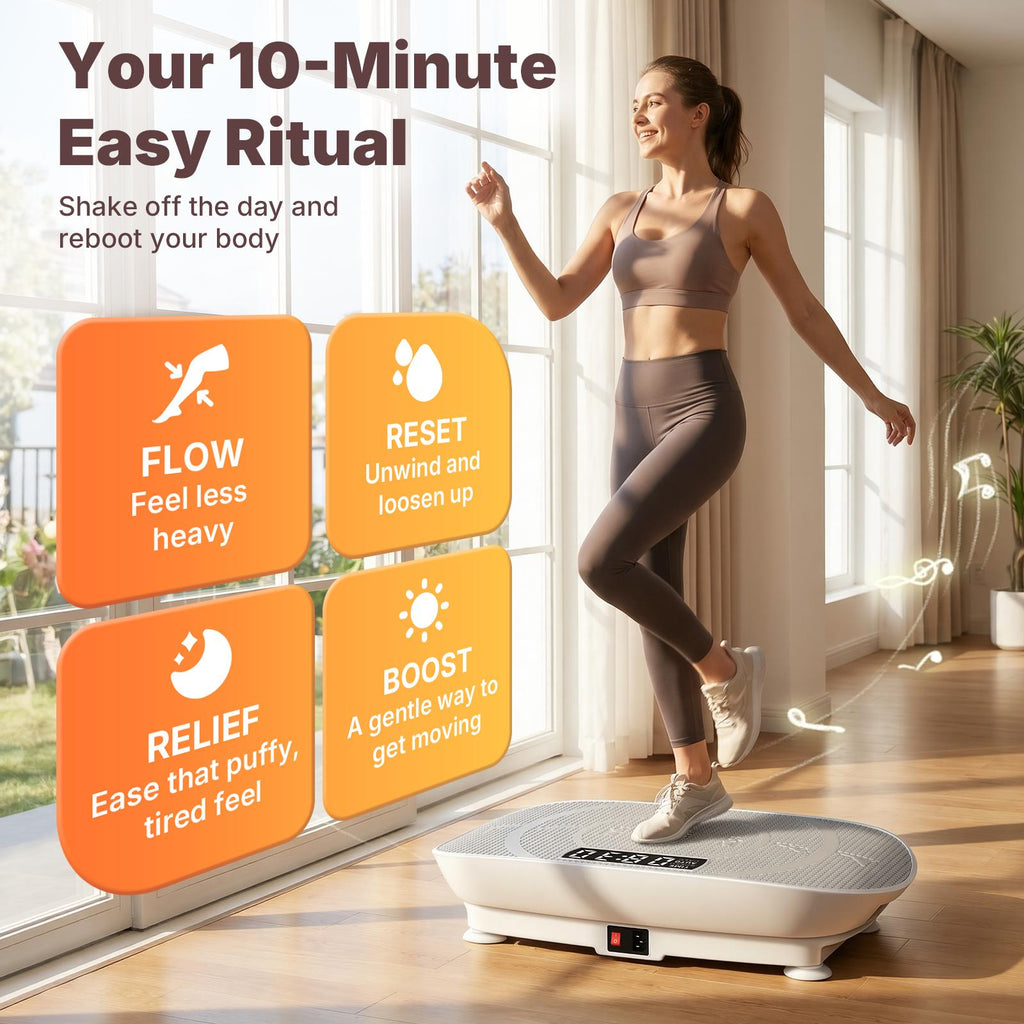 Low Impact Vibration Plate | 400LBS Capacity Home Full Body Workout