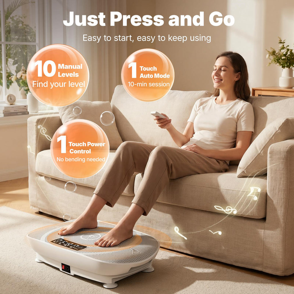 Low Impact Vibration Plate | 400LBS Capacity Home Full Body Workout