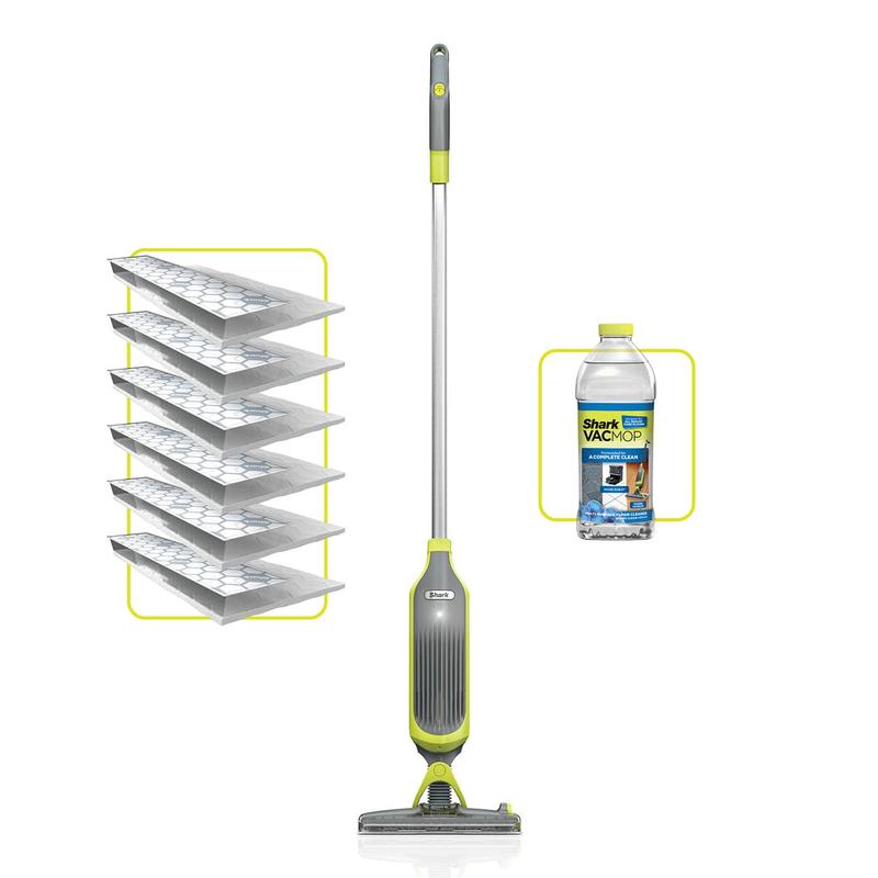 2-in-1 Cordless Hard Floor Vacuum and Spray Mop | Quick and Lightweight | Wipes Away Messes | with 6x Disposable Pad Refills and Multi-Surface Floor Cleaner