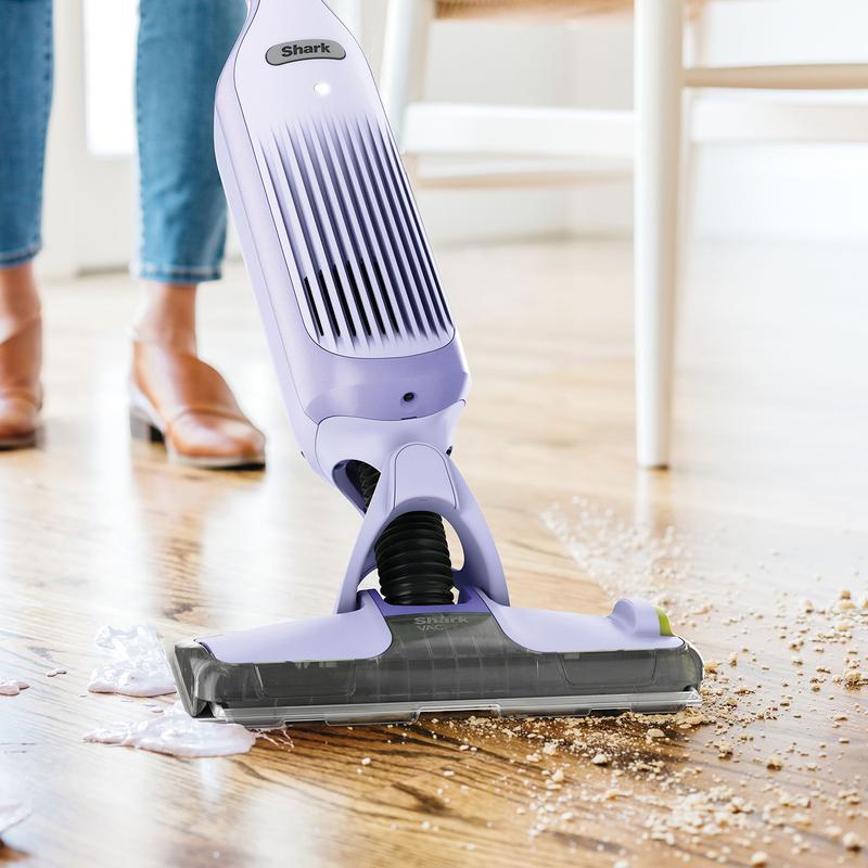 2-in-1 Cordless Hard Floor Vacuum and Spray Mop | Quick and Lightweight | Wipes Away Messes | with 6x Disposable Pad Refills and Multi-Surface Floor Cleaner