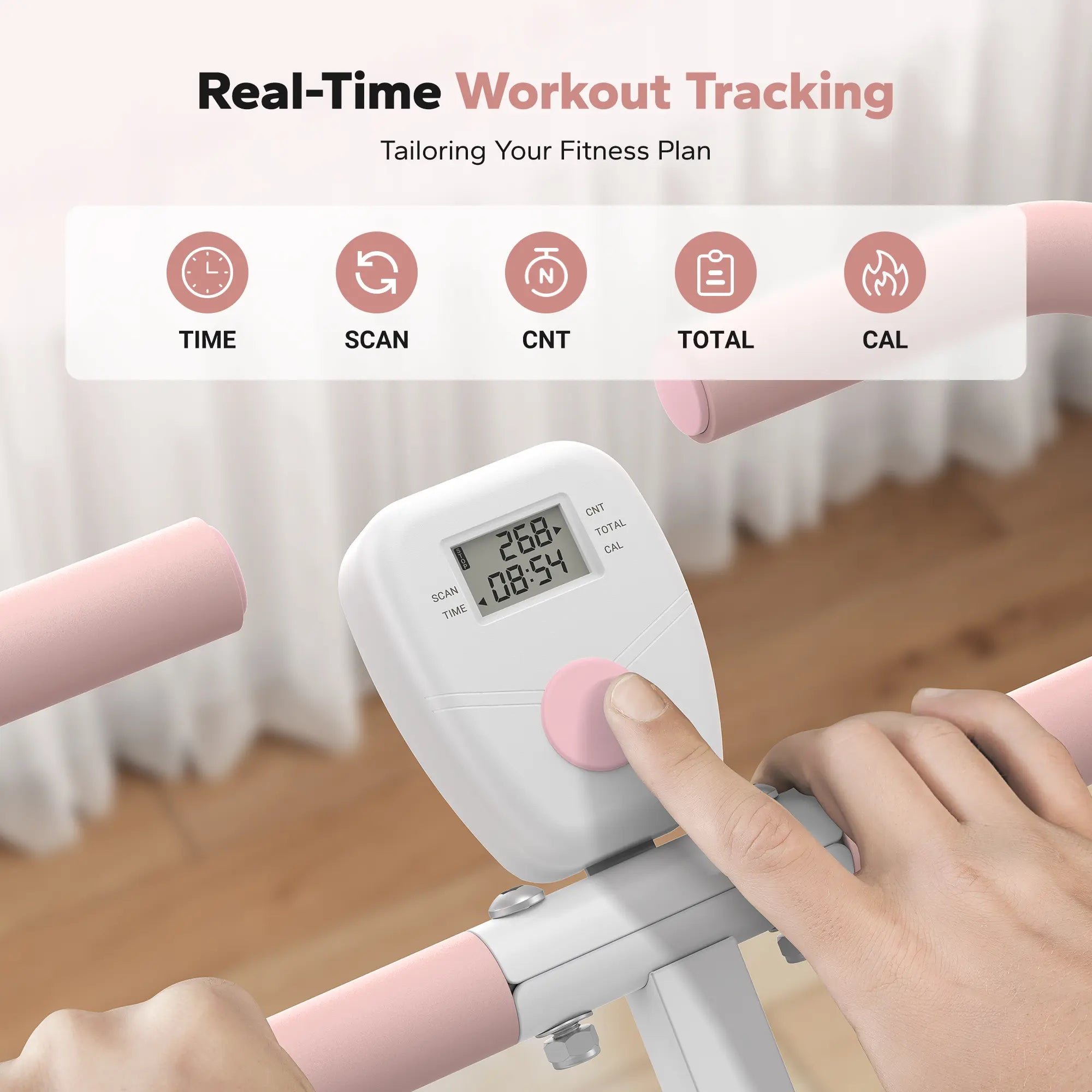 350LBS Capacity 2-in-1 Squat Rowing Machine With LCD Monitor Home Fitness Gear