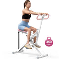 350LBS Capacity 2-in-1 Squat Rowing Machine With LCD Monitor Home Fitness Gear