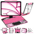 Pink 360° Transparent iPad Keyboard Case