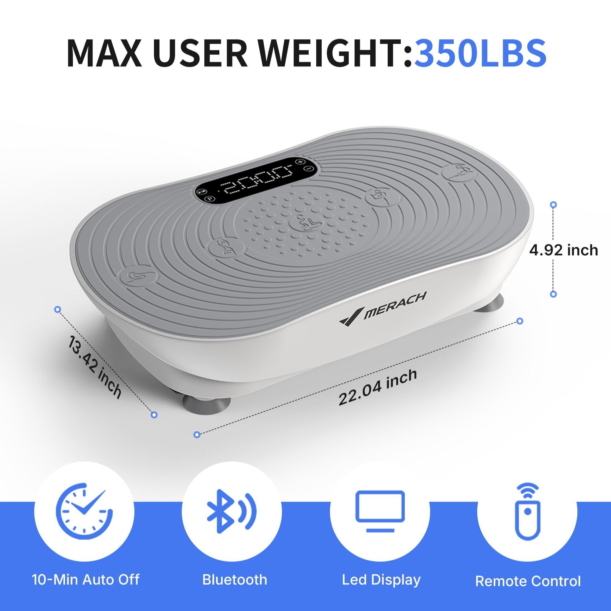 Low Impact Vibration Plate | 400LBS Capacity Home Full Body Workout