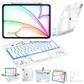 White 360° Transparent iPad Keyboard Case